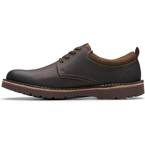 NWT Clarks Men's Eastridge Low Oxford, Dark Brown, 8 - Picture 2 of 6